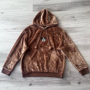 Disney Mickey Mouse Super Soft Brown Fleece Hoodie - Size 1X
